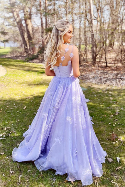 Lavender Short Tulle and Lace Dress - Prom-Avenue