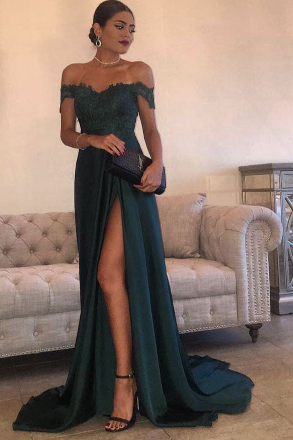 Navy green 2024 prom dress