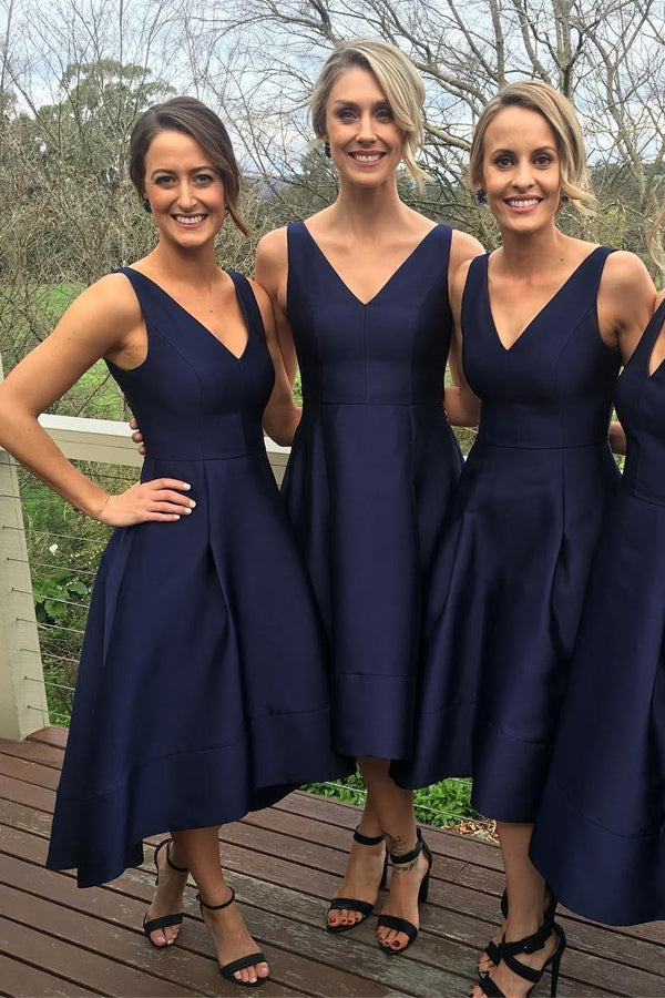 Bridal party navy blue 2024 dresses