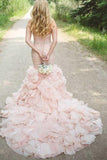 Organza Mermaid Sweetheart Beaded Wedding Dresses With Tiered Train, SW498 | mermaid wedding dresses | beaded wedding dress | cheap wedding dresses online | www.simidress.com