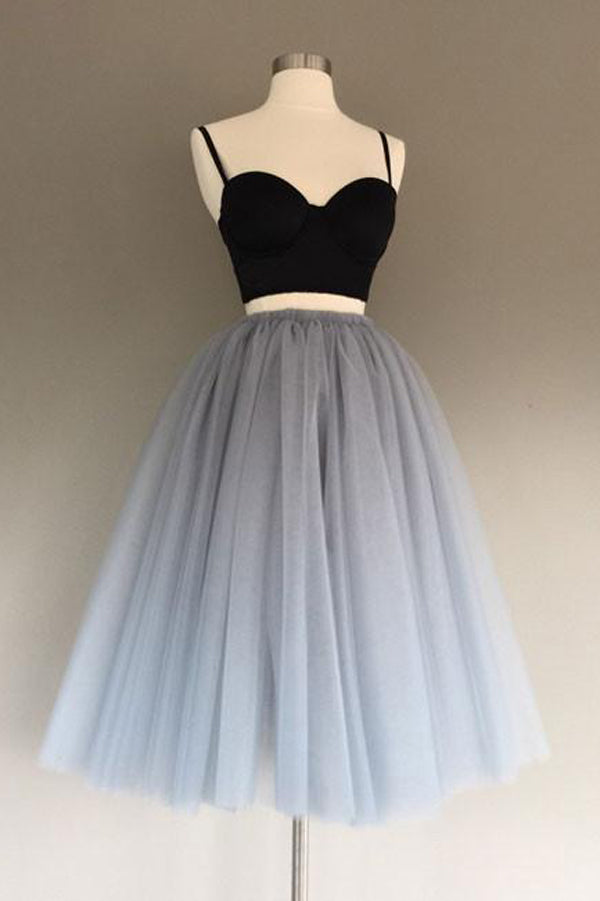 Two piece prom hot sale dresses short