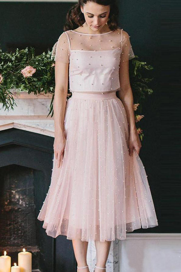 Blush two piece outlet dress