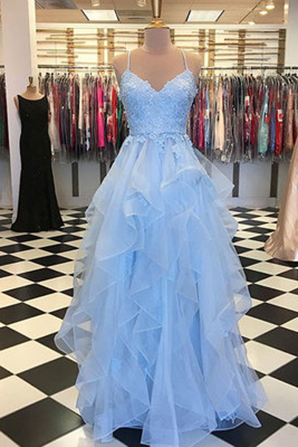 Blue layered tulle outlet skirt