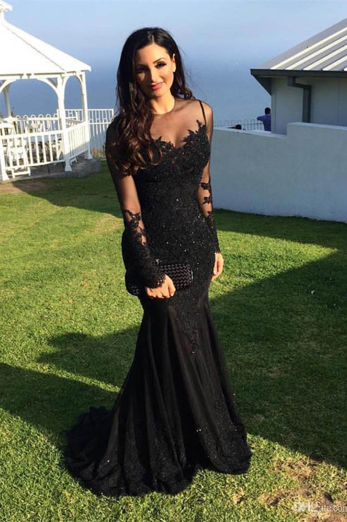 elegant black prom dresses