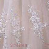 Elegant Pink Ball Gown Tulle Off Shoulder Wedding Dresses with Train, SW152