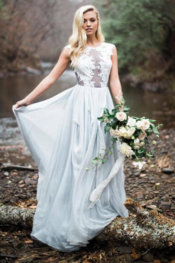 Fabulous Cheap Lace Tulle Wedding Dress Boho Bridal Dresses – Simidress