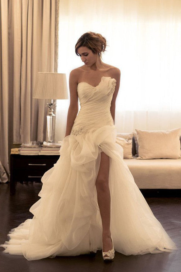 Organza Fit and Flare Wedding Dress