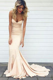 Sweetheart Sweep Train Pink Mermaid Prom Dress Evening Dress SD400